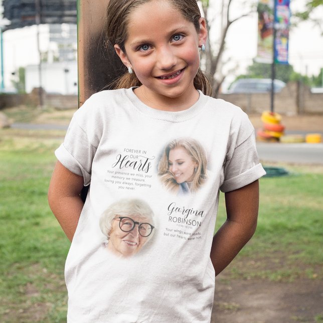 Modernes Memorial Before & After Foto T - Shirt (Von Creator hochgeladen)