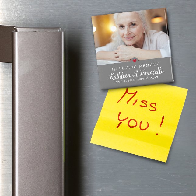 Modernes Memory Beileid Foto Magnet (In Loving Memory Sympathy Photo Magnet)