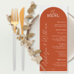 Modernes Menü auf der Terracotta Arch Wedding Menükarte<br><div class="desc">Dieses moderne Terracotta Arch Wedding Menü ist perfekt,  um die Speisen an Ihrem besonderen Tag zu präsentieren. Bearbeiten mit dem Design-Tool für endlose Farboptionen.</div>