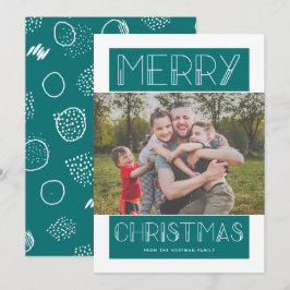 Modernes Merry | AQUAMARIN | FOTO Feiertagskarte