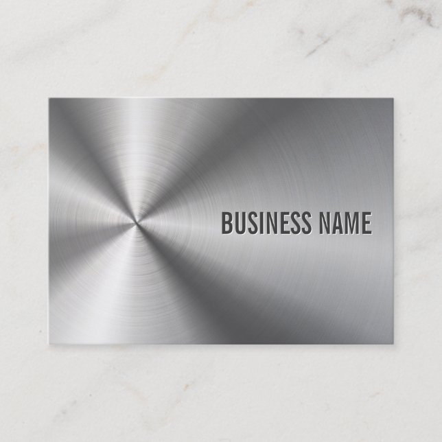 Modernes Metal Beruflich Bold und Elegant Visitenkarte (Vorderseite)