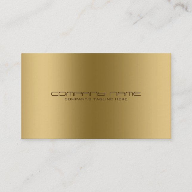 Modernes Metall-Gold-Edelstahl-Look Visitenkarte (Vorderseite)