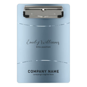 Modernes, metallisch blaues Edelstahl-Aussehen Mini Klemmbrett