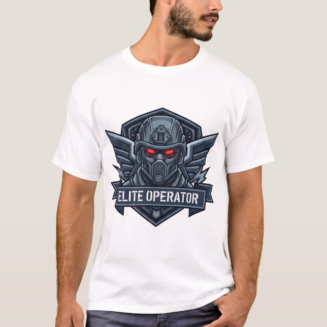 Modernes Militär-Patch-Gamer-T-Shirt T-Shirt (Vorderseite)