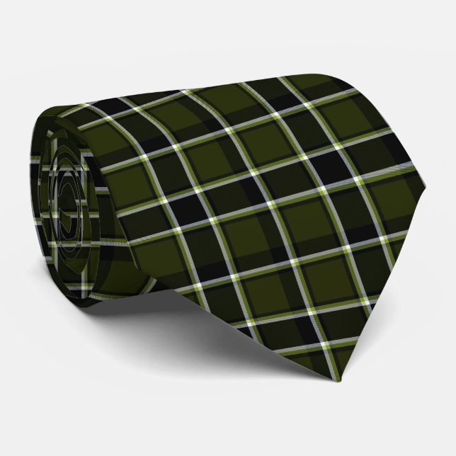Modernes Militärmodell Tartan Muster Krawatte (Gerollt)