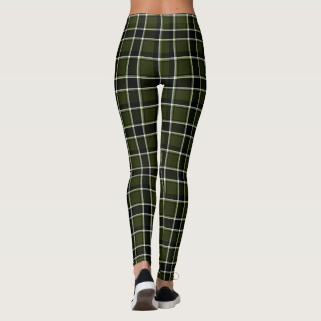 Modernes Militärmodell Tartan Muster Leggings (Rückseite)