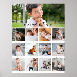 Modernes Minimal | 1. Jahr, 12. Monat der FotoColl Poster