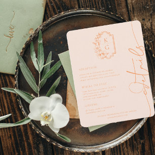 Modernes Minimal Angaben zum Hochzeitgast Begleitkarte