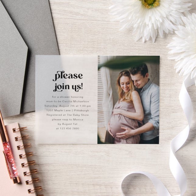 Modernes Minimal Baby Dusche Foto (Hochzeit)