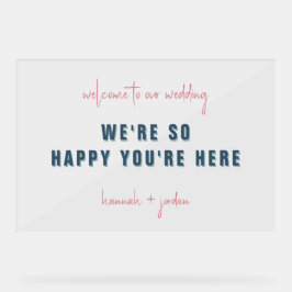 Modernes Minimal | Begrüßung Acrylschild