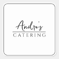Modernes Minimal Catering Kulinarisches Etikett