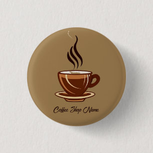 Modernes Minimal Coffee Shop beruflich Button