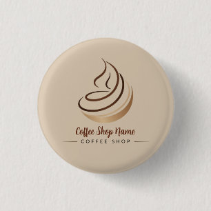 Modernes Minimal Coffee Shop beruflich Button