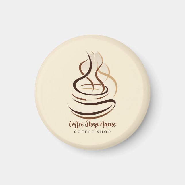 Modernes Minimal Coffee Shop beruflich Magnet (Vorne)