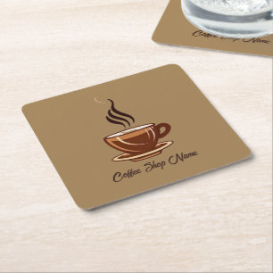 Modernes Minimal Coffee Shop beruflich Rechteckiger Pappuntersetzer
