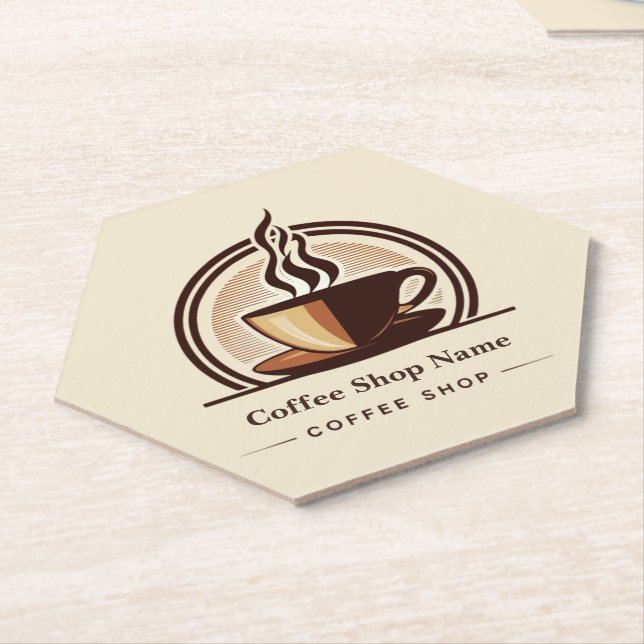 Modernes Minimal Coffee Shop beruflich Untersetzer (angewinkelt)