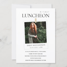 MODERNES MINIMAL-CUSTOM-FOTO BRIDAL LUNCHEON EINLA DANKESKARTE
