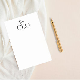 Modernes Minimal Der CEO Black Post-it Klebezettel