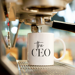 Modernes Minimal Der CEO Black Zweifarbige Tasse