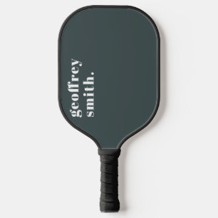 Modernes Minimal Dunkler Individuelle Name Pickleb Pickleball Schläger
