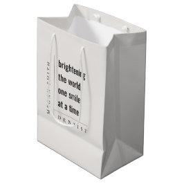 Modernes Minimal einfaches, feines Dentist-Geschen Mittlere Geschenktüte