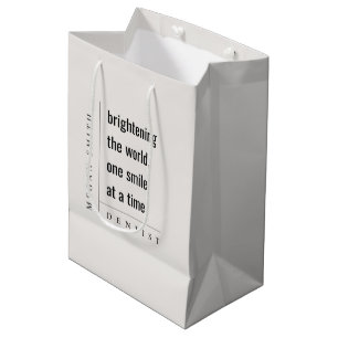 Modernes Minimal einfaches, feines Dentist-Geschen Mittlere Geschenktüte