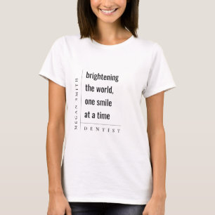 Modernes Minimal einfaches, feines Dentist-Geschen T-Shirt