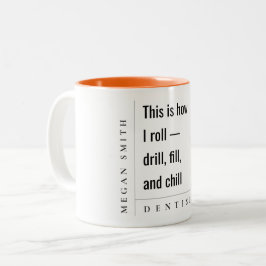 Modernes Minimal einfaches, feines, sonniges Denti Zweifarbige Tasse