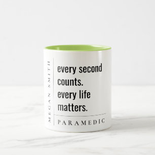 Modernes Minimal einfaches Motivierend paramedisch Zweifarbige Tasse