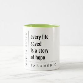 Modernes Minimal einfaches Motivierend paramedisch Zweifarbige Tasse