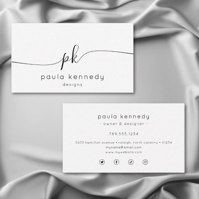 Modernes Minimal-Elegant-Monogramm Visitenkarte (Von Creator hochgeladen)