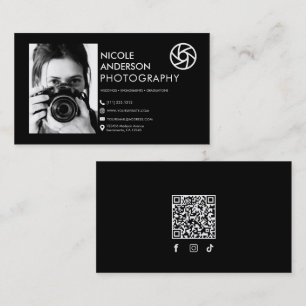 Modernes Minimal-Foto für Fotografie an der Front Visitenkarte