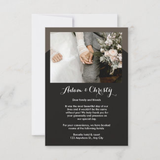 Modernes Minimal | Foto-Hochzeitdetails & Einladung
