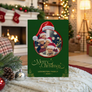 Modernes Minimal Frohe Weihnachten Folien Feiertagskarte