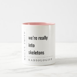 Modernes Minimal Funny Motivierend Radiologist Gif Zweifarbige Tasse