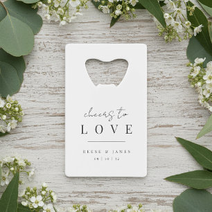 Modernes Minimal für Liebe-Hochzeit Geldbeutel Flaschenöffner