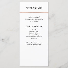 Modernes Minimal | Imitate Rose Gold Border Progra Programm