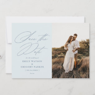 Modernes Minimal-Kalligrafie-Hochzeitssemble-Foto Save The Date