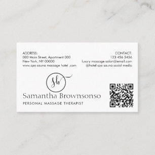 Modernes Minimal Logo Foto QR-Code Visitenkarte