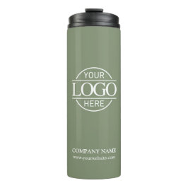 Modernes Minimal-Logo für Unternehmen mit grünem U Thermosbecher