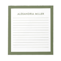 Modernes Minimal Monogram Name Olive
