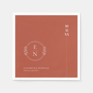 Modernes Minimal   Monogram Wedding Napkins Serviette