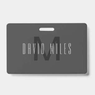Modernes Minimal-Monogramm-Design, editierbar, dun Ausweis