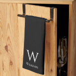 Modernes Minimal Monogramm & Name Küchentücher<br><div class="desc">Modernes minimales Design mit Namen und Monogramm in einem einfachen, stilvollen Schriftart. Verlass es in Schwarz/Weiß oder passt einfach zu Ihrem eigenen Stil, indem Sie das Design-Tool verwenden, um Ihre eigenen Farben zu wählen.</div>