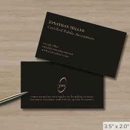 Modernes Minimal Monogramm Visitenkarte