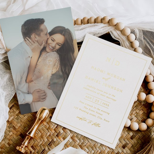 Modernes Minimal Overlay-Foto Folieneinladung (Von Creator hochgeladen)