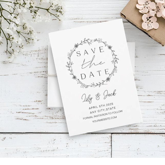 Modernes Minimal Save the Date, Minimal einfach Date (Von Creator hochgeladen)