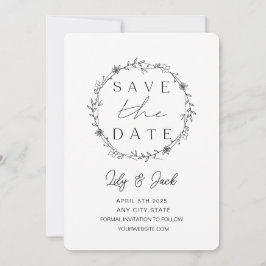 Modernes Minimal Save the Date, Minimal einfach Save The Date