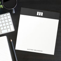 Modernes Minimal Schwarz-weißes Monogramm
