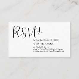 Modernes Minimal, Schwarzes Script, UAWG Response Begleitkarte